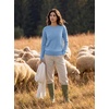 image:imageGRACE KARIN Women Merino Wool Sweaters Crewneck Winter Fall Layer PulloverLight Blue