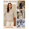 image:imageGRACE KARIN Women Merino Wool Sweaters Crewneck Winter Fall Layer PulloverNavy Blue