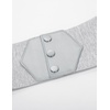 image:imageGRACE KARIN Women Wide Elastic Vintage Belt Corset SnapButton WaistbandSilver
