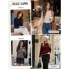 image:imageGRACE KARIN Womens Fall Sweaters Crew Neck Cropped Cozy Sweater for Women Business Casual Scalloped Knit Pullover TopsBlack