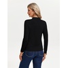 image:imageGRACE KARIN Womens Fleece Sherpa Lined Sweater Mock Neck Long Sleeve Thermal Pullover 2026 Fall Winter Slim Jumper TopsBlack