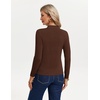 image:imageGRACE KARIN Womens Fleece Sherpa Lined Sweater Mock Neck Long Sleeve Thermal Pullover 2026 Fall Winter Slim Jumper TopsCoffee