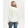 image:imageGRACE KARIN Womens Fleece Sherpa Lined Sweater Mock Neck Long Sleeve Thermal Pullover 2026 Fall Winter Slim Jumper TopsIvory White