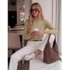 image:imageGRACE KARIN Womens Fleece Sherpa Lined Sweater Mock Neck Long Sleeve Thermal Pullover 2026 Fall Winter Slim Jumper TopsLight Camel