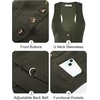 image:imageGRACE KARIN Womens Suit Vest Top Dressy Casual Sleeveless Button Waistcoat Fromal Steampunk Blazer for Work OfficeArmy Green