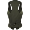 image:imageGRACE KARIN Womens Suit Vest Top Dressy Casual Sleeveless Button Waistcoat Fromal Steampunk Blazer for Work OfficeArmy Green