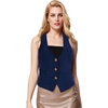 image:imageGRACE KARIN Womens Suit Vest Top Dressy Casual Sleeveless Button Waistcoat Fromal Steampunk Blazer for Work OfficeBlue Plaid