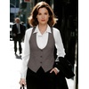 image:imageGRACE KARIN Womens Suit Vest Top Dressy Casual Sleeveless Button Waistcoat Fromal Steampunk Blazer for Work OfficeGray Brown