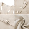 image:imageGRACE KARIN Womens Suit Vest Top Dressy Casual Sleeveless Button Waistcoat Fromal Steampunk Blazer for Work OfficeLight Apricot