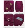 image:imageGRACE KARIN Womens Suit Vest Top Dressy Casual Sleeveless Button Waistcoat Fromal Steampunk Blazer for Work OfficePurple Red Plaid
