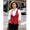 image:imageGRACE KARIN Womens Suit Vest Top Dressy Casual Sleeveless Button Waistcoat Fromal Steampunk Blazer for Work OfficeRed