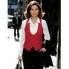 image:imageGRACE KARIN Womens Suit Vest Top Dressy Casual Sleeveless Button Waistcoat Fromal Steampunk Blazer for Work OfficeRed