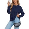 image:imageGRACE KARIN Cable Knit Sweater Women Crewneck Pullover TopsNavy