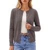 image:imageGRACE KARIN Cashmere Cardigan Sweaters for Women Merino Wool Fall SweatersCoffee Brown