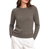 image:imageGRACE KARIN Cashmere Sweaters for Women Merino Wool Soft Fall Sweater TopLight Brown