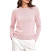 image:imageGRACE KARIN Cashmere Sweaters for Women Merino Wool Soft Fall Sweater TopLight Pink