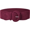 image:imageGRACE KARIN Wide Belt for Women Suede Elastic Chunky Belts with BuckleSuedewine Red