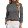 image:imageGRACE KARIN Women Cashmere Sweaters Turtleneck Merino Wool Dressy PulloverGray
