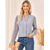 image:imageGRACE KARIN Blouses for Women Dressy Casual Business Casual OutfitsSilver Gray