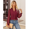 image:imageGRACE KARIN Blouses for Women Dressy Casual Business Casual OutfitsWine Red