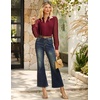 image:imageGRACE KARIN Blouses for Women Dressy Casual Business Casual OutfitsWine Red