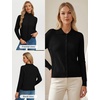 image:imageGRACE KARIN Cardigan Sweaters for Women Lightweight Button Up Sweater Jacket Collared Teacher Outfits Early Fall FashionBlack