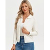 image:imageGRACE KARIN Cardigan Sweaters for Women Lightweight Button Up Sweater Jacket Collared Teacher Outfits Early Fall FashionCream White