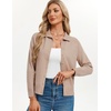 image:imageGRACE KARIN Cardigan Sweaters for Women Lightweight Button Up Sweater Jacket Collared Teacher Outfits Early Fall FashionKhaki