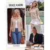 image:imageGRACE KARIN Cardigan Sweaters for Women Lightweight Button Up Sweater Jacket Collared Teacher Outfits Early Fall FashionNavy Blue