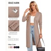 image:imageGRACE KARIN Womens Long Cardigan Sweaters Lightweight Open Front Maxi Cardigans for Women Fall Fashion Outfits 2026Camel