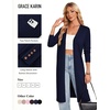 image:imageGRACE KARIN Womens Long Cardigan Sweaters Lightweight Open Front Maxi Cardigans for Women Fall Fashion Outfits 2026Navy Blue