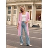 image:imageGRACE KARIN Womens Long Cardigan Sweaters Lightweight Open Front Maxi Cardigans for Women Fall Fashion Outfits 2026Pink