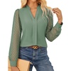 image:imageGRACE KARIN Blouses for Women Dressy Casual Business Casual OutfitsPea Green