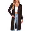 image:imageGRACE KARIN Womens Long Cardigan Sweaters Lightweight Open Front Maxi Cardigans for Women Fall Fashion Outfits 2026Chocolate Brown
