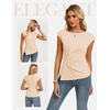 image:imageGRACE KARIN Womens 2026 Summer Tops Dressy Peplum ShirtApricot