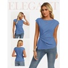 image:imageGRACE KARIN Womens 2026 Summer Tops Dressy Peplum ShirtBlue