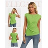 image:imageGRACE KARIN Womens 2026 Summer Tops Dressy Peplum ShirtBright Green