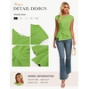 image:imageGRACE KARIN Womens 2026 Summer Tops Dressy Peplum ShirtBright Green