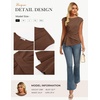 image:imageGRACE KARIN Womens 2026 Summer Tops Dressy Peplum ShirtBrown