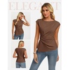 image:imageGRACE KARIN Womens 2026 Summer Tops Dressy Peplum ShirtBrown