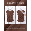 image:imageGRACE KARIN Womens 2026 Summer Tops Dressy Peplum ShirtBrown