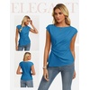 image:imageGRACE KARIN Womens 2026 Summer Tops Dressy Peplum ShirtDeep Blue