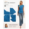 image:imageGRACE KARIN Womens 2026 Summer Tops Dressy Peplum ShirtDeep Blue