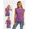 image:imageGRACE KARIN Womens 2026 Summer Tops Dressy Peplum ShirtDeep Purple