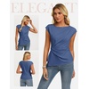 image:imageGRACE KARIN Womens 2026 Summer Tops Dressy Peplum ShirtDenim Blue
