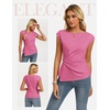 image:imageGRACE KARIN Womens 2026 Summer Tops Dressy Peplum ShirtDusty Pink