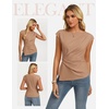 image:imageGRACE KARIN Womens 2026 Summer Tops Dressy Peplum ShirtKhaki
