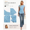 image:imageGRACE KARIN Womens 2026 Summer Tops Dressy Peplum ShirtLight Blue