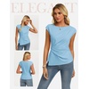 image:imageGRACE KARIN Womens 2026 Summer Tops Dressy Peplum ShirtLight Blue