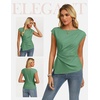 image:imageGRACE KARIN Womens 2026 Summer Tops Dressy Peplum ShirtLight Green
